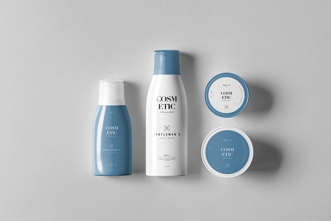 %name Mockups 简约时尚高端多角度多视觉高级真实完美化妆品护肤品产品设计VI